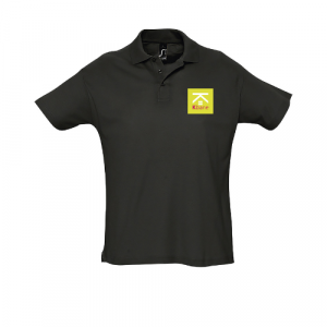 POLO MANCHES COURTES HOMME NOIR BRODERIE "KBANE"