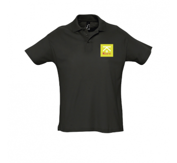 POLO MANCHES COURTES HOMME NOIR BRODERIE "KBANE"