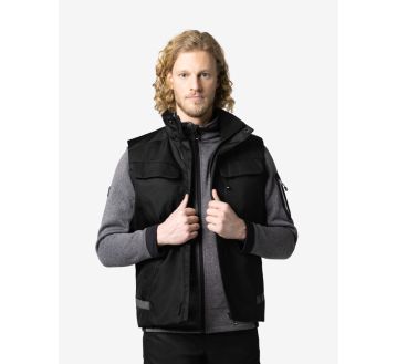 GILET DEPERLANT HAUKE NOIR BRODERIE COEUR "KBANE"