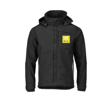 VESTE SOFTSHELL A CAPUCHE NOIR MASCOT TRANSFERT...