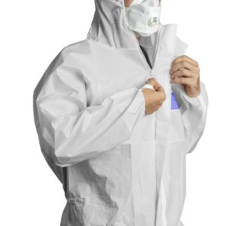 COMBINAISON BLANCHE A CAPUCHE COM/CV001 - CAT 3 TYPE 5/6